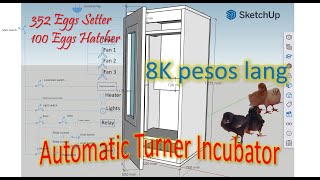 How to make Fully Automatic Incubator at home 352 eggs capacity setter100 eggs capacity hatcher [upl. by Arten]