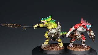 How to Paint SAURUS WARRIORS  SERAPHON  LIZARDMEN  AGE of SIGMAR [upl. by Assed]