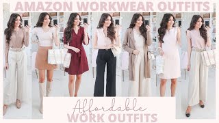 Amazon Workwear Try On Haul  Amazon Work Outfit Ideas [upl. by Vasiliki]