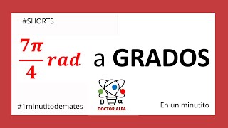 Pasar de RADIANES a GRADOS 🟢 shorts 1minutitodemates [upl. by Lerred]