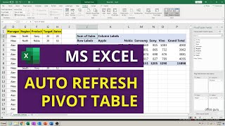 How to Automatically Refresh Pivot Table Final Render  Excel Pivot Tutorial [upl. by Otsuj]