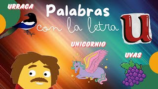 AEIOU para niños Palabras con U  El abecedario [upl. by Arlie249]