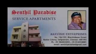 Serviced Apartments Senthil Paradise chennai [upl. by Terrene]