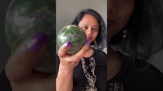 Ruby Fuchsite Sphere Eternal Lovers Dark Green Crystal Ball [upl. by Ariella490]