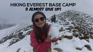 HIKING MT EVEREST BASE CAMP I almost give up [upl. by Telfer]