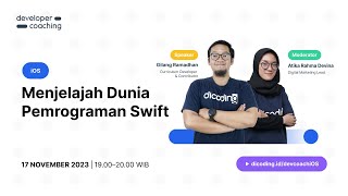 Dicoding Developer Coaching 113  iOS  Menjelajah Dunia Pemrograman Swift [upl. by Philander70]