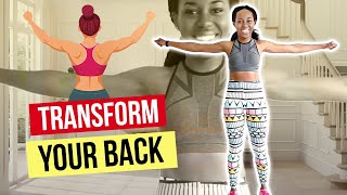 10 MIN NO EQUIPMENT BACK WORKOUT  Lose Back Fat Underarm Flab amp Bra Bulge  At Home Routine [upl. by Ilsel]