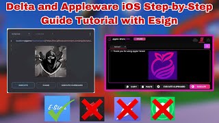 Install Appleware Executor and Delta Executor for iOS Latest Version for Roblox With Latest Esign [upl. by Aiciles]