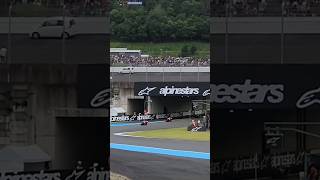 Riders flyby pass through the Motegi circuit tunnel motegicircuit gpjapan flyby [upl. by Notsirb]