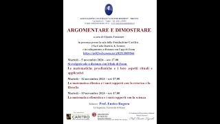 2° ciclo “ARGOMENTARE E DIMOSTRARE”  Prof Enrico Rogora [upl. by Atsirt233]