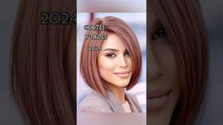 NUEVOS TIPS DE MODA CORTES Y TINTES DE CABELLO 2024moda fip fashion viral [upl. by Elsbeth]