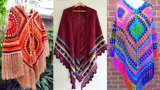 Fabulous And Trendy Ladies Poncho Patterns Crochet Granny Patterns [upl. by Etteniotnna]