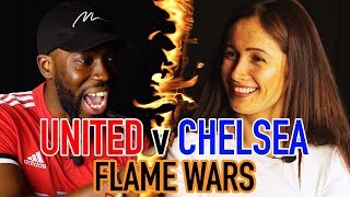 MANCHESTER UNITED V CHELSEA FLAME WARS 🔥 CHEEKYSPORT DAVE V SOPHIE ROSE CFC FAN TV  SPORF FC [upl. by Danais]