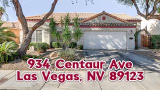 934 Centaur Ave Las Vegas NV 89123 — FOR SALE [upl. by Nniw]