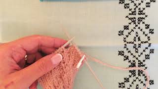 cr2f and cr2b Knit stitch for beginners [upl. by Tj241]