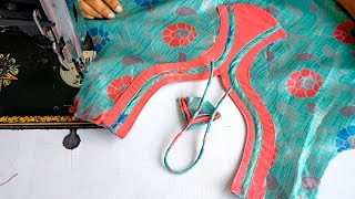 Latest kurti neck design cutting and stitching neck design for kurti [upl. by Tillfourd]