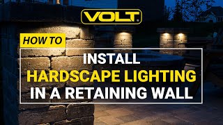 How to Install a Hardscape Light in a Retaining Wall  Landscape Lighting Installation Tips [upl. by Jovi684]