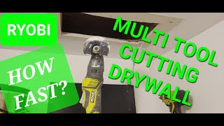 Ryobi One 18v multi tool cut drywall [upl. by Allistir]