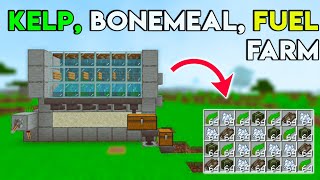 ZeroTick KELP Farm MCPEBedrock 121  Food Fuel Bonemeal Farm Dried Kelp [upl. by Elvis]