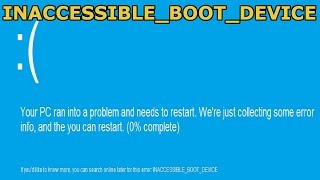 How To Fix INACCESSIBLEBOOTDEVICE BSOD In Windows 10 [upl. by Ailbert]