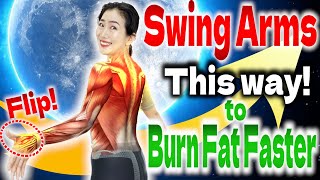 Swing Arms This Way to Boost Metabolism Remove Back Pain and Create Beautiful Younger Looking Back [upl. by Nnaycnan]