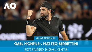 Gael Monfils v Matteo Berrettini Extended Highlights QF  Australian Open 2022 [upl. by Jacie]