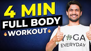 Daily 4Minutes Workout to Stay FIT  TABATA  Saurabh Bothra [upl. by Iruahs114]