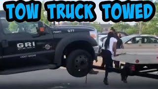 Tow Truck towing Illegally parking Car is TOWED ALSO [upl. by Esihcoc550]