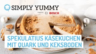 Einfacher SpekulatiusKäsekuchen mit Quark amp Keksboden – DER Weihnachtskuchen  SIMPLY YUMMY Rezepte [upl. by Cornew796]