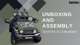 Toyota Fj Cruiser Electric kids car unboxing and assembly [upl. by Suiramaj334]