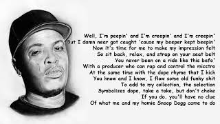 Dr Dre  Nuthin But A G Thang Lyrics HQ [upl. by Chainey999]