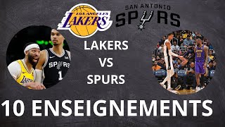 Lakers versus Spurs  10 enseignements à tirer [upl. by Ahsitak]