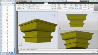 AutoCAD 3D Moldura de Pilar Cuadrado1 [upl. by Oibesue]