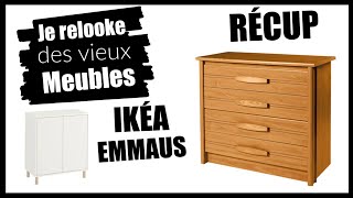 JE RELOOKE DES VIEUX MEUBLES IKÉA EMMAUS RECUP [upl. by Ahseinod]