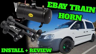 Ebay Train Horn Air Compressor install  Review 120 is it worth it Its FUN [upl. by Meenen]