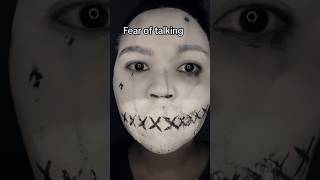 Glossophobia Phobia As Makeup 💄 makeupchallenge youtubeshorts shortsfeed viral glossophobia [upl. by Nhguavoj]