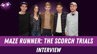 Maze Runner Scorch Trials Cast Interview  Dylan OBrien Kaya Scodelario Thomas BrodieSangster [upl. by Saraiya]