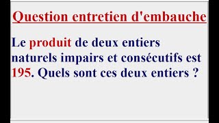 71 des candidats ont donné une mauvaise réponse  Question entretien dembauche [upl. by Silvestro]