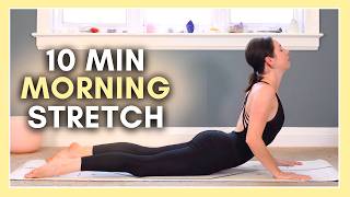 10 min Gentle Morning Yoga for Beginners NO PROPS [upl. by Ahsuatan864]