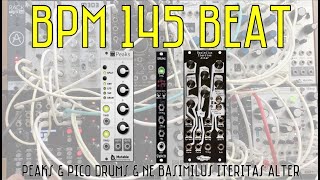 Mutable Peaks amp Pico Drums amp Basimilus Iteritas Alter【BPM145 BEATS】 eurorack modularsynth [upl. by Eocsor]