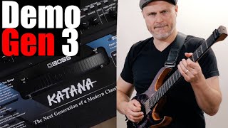 New BOSS Katana amp Gen 3  Overview and sound Demo by Alex Hutchings [upl. by Hsepid650]