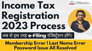 Income Tax Registration Kaise Kare  How to Register on Income Tax efiling Portal 2023 [upl. by Nayhr]