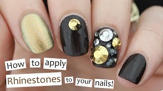 How to Apply Rhinestones to Your Nails [upl. by Rilda]