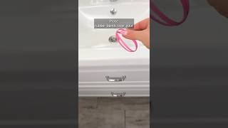 Place rubber bands in the bathroom drain Youll be surprised by their use [upl. by Alyl]