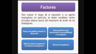 Carcinogénesis y Teratogénesis Parte II Teratogénesis [upl. by Jerroll]