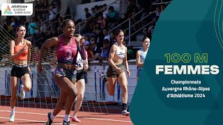 Bestof 100 mètres femmes  Championnats Auvergne RhôneAlpes dAthlétisme 2024 [upl. by Friday540]