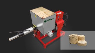 HOLZPROFI®  Briquetting press BP15H for Ø 55 mm briquettes [upl. by Marshall]