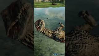 Jurassic World Evolution 2🌎 Dilophosaurus Fight Giganotosaurus Short [upl. by Januarius]