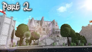 Bloxburg Mini White Castle Speedbuild Part 25 [upl. by Bourn]