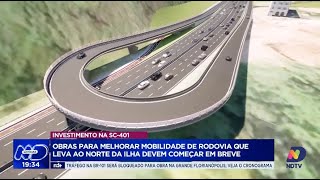 SC401 obras para melhorar mobilidade devem começar em breve [upl. by Adidnac276]